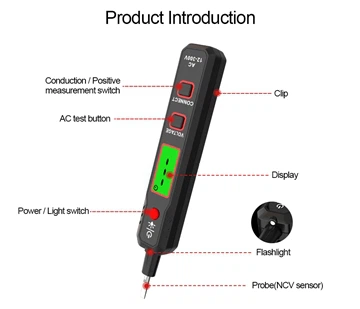 Индуктивный режим измерения GVA GD110A Перьевой детектор напряжения Контактны...