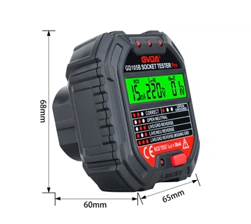 GVDA GD105B 90-250Тестер розеток 3-Тестер штыревых розеток Тестер розеток Час...